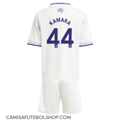 Camisa de time de futebol Aston Villa Boubacar Kamara #44 Replicas 3º Equipamento Infantil 2025-26 Manga Curta (+ Calças curtas)